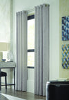 Bruxelles Grey Grommet Curtain Panel - 52