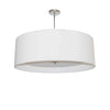 Dainolite Helena 4 Light Pendant 22\" Dia Polished Chrome Finish White Shade White Diffuser Lamp