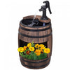 Outsunny 23\" Wooden Barrel Outdoor Fountain With 3600r/min Pump Carbonized