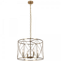 Dainolite Calah 4 Light Chandelier Incandescent Aged Brass Lamp