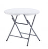 TygerClaw Versatile 32 Inch Circular Folding Utility Table Patio Occasional Table