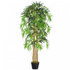 HOMCOM 5FT Artificial Bamboo Tree in Nursery Pot with 1095 Leaves Green