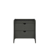 Coney Mid-Century Modern 20\" Nightstand in Charcoal Gray (2-Drawer)