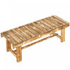 Outsunny 43.25\" Outdoor Wood Garden Bench Double Seat Carbonized