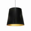 Dainolite Oversized Drum 1 Light Pendant Large Black/Gold Shade Lamp