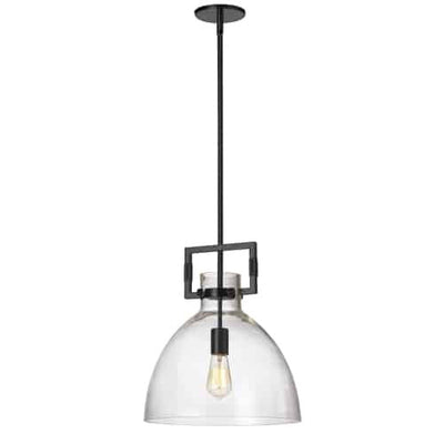 Dainolite Liberty 1 Light Pendant Matte Black Finish Lamp|Luminaire suspendu Liberty de Dainolite avec fini noir mat et 1 ampoule
