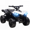 Qaba Kids ATV 4 Wheeler, 6V Battery Powered Electric Ride on Car with Music and LED Headlights for Ages 37-72 Months Boys and Girls, White