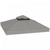 10' X 10' Double Tier Gazebo Replacement Canopy Cover, Upf30+, Grey