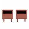 Ella Modern 20\" Nightstand in Terracotta (1-Drawer) - Set of 2