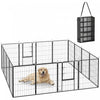 PawHut 16 Panels Dog Playpen, 27\" W x 39.5\" H Portable Heavy Duty Pet Fence with Door & Strap for Indoor Outdoor Backyard Garden, Foldable Puppy Pet Pen for Large Dogs