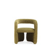 Corvette Mid-Century Modern Velvet Lounge Chair in Olive Green