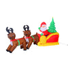 Homcom 7ft Santa Sleigh Inflatable Reindeer Christmas Decoration