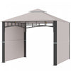 Outsunny 10' X 10' Outdoor Gazebo With Adjustable Dual Canopy, Double roof Gazebo Canopy, Three Sizes, For garden, patio, backyard, Deck, Porch