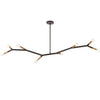 Dainolite Morgan 8 Light Horizontal Pendant Matte Black/aged Brass Finish Lamp