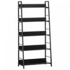 HOMCOM Modern 5-Tier Bookshelf Storage with Metal Frame Wooden Bookcase
