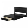 Primo Platform Bed And Headboard Set Black Oak - South Shore