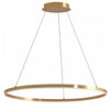 Dainolite Circulo Chandelier 63w Aged Brass Finish White Acrylic Diffuser Lamp