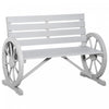 Outsunny 50\" Outdoor Metal Garden Bench With Vintage Bird Pattern