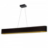 Dainolite Aubrey Horizontal Pendant 30w Oval Matte Black Black/Gold Shade Lamp