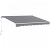 8' x 7' Retractable Awning, Patio Awnings, Sunshade Shelter, Dark Grey