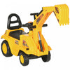 Homcom No Power 3 In 1 Ride On Toy Excavator Digger Scooter Pulling Cart Pretend Play Construction Truck