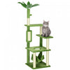 Pawhut 56\" Cat Tree For Large Cats Adult With Hammock, Cat Tower With Scratching Post, Platforms, Play Ball And Anti-tipping Device, For Indoor Cats, Green