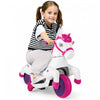 Costway 12v Kids Ride On Unicorn Toy With Training Wheels Music One-button Start Horse Toy Red