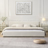 Charlotte Elegant Wide-edge Upholstered Bed,Queen Size, Beige Queen Bed