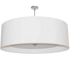 Dainolite Helena 4 Light Pendant 30\" Dia Polished Chrome Finish White Shade White Diffuser Lamp