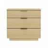 Payton Modern 26\" Nightstand in Natural Oak (3-Drawer)