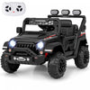 Costway 12v Kids Ride On Truck With 2*12v Motors Spring Suspension & Remote Control Black
