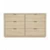 Evelyn Modern 60\" Dresser in Natural (6-Drawer)