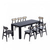 Colbert and Rockaway Modern Industry Chic 9-Piece Dining Set in Black and Gray