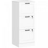 HOMCOM 3 Drawer File Cabinet with Lock Filing Cabinet for A4 Letter White