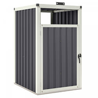 Outsunny Single Garbage Bin Shed, Lockable Storage Shed With Openable Lid