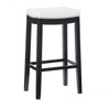 Claridge Faux Leather Backless Barstool - Black and White