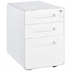 Vinsetto 3 Drawers File Cabinet On Wheels Lockable For Home Office