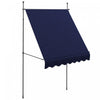 Outsunny 6.5' X 4' Retractable Awning, Freestanding & Non-screw, Blue