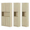 Liora Set Of Bookcase And 2 2-door Narrow Bookcases - Bleached Oak