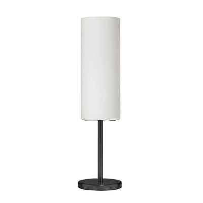 Dainolite Paza 1 Light Table Lamp Matte Black White Glass|Lampe de table Paza de Dainolite en verre blanc, avec fini noir mat et 1 ampoule