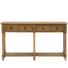 Phyllis Solid Wood Console Table With Drawers And Bottom Shelf - Old Pine