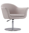 Manhattan Comfort Voyager Brushed Metal Woven Swivel Adjustable Accent Chair - Barley