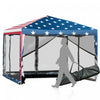 Costway 10'x10' Fodling Pop Up Tent Gazebo Canopy Mesh Sidewall