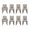 Connie Modern 8-Piece Dining Chair Set in Light Gray