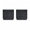 Horizon Modern 22\" Nightstand in Charcoal Gray (2-Drawer) - Set of 2