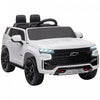 Aosom 12v Licensed Chevrolet Tahoe Powered Ride-On Car, Kids Ride On Car With Remote Control, 3 Speeds, Spring Suspension, Led Light, Horn, Music, Electric Kids Car For 3-6 Years Old White