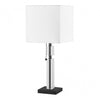 Dainolite Fernanda 1 Light Table Lamp Matte Black White Shade