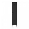 Naomi Modern 15\" Metal Storage Cabinet in Black Armoire