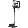 Soozier 7.7-10ft Portable Basketball Hoop With Free Weight, 43\" Backboard