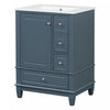 Sophia 24\" Bathroom Vanity with Ceramic Sink, Gray Blue